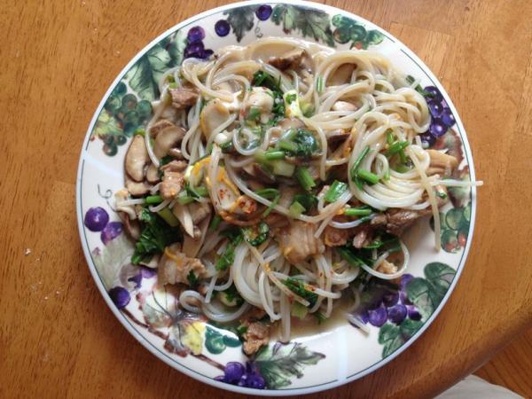 Rice noodle is cooked in Italy pasta way.jpg