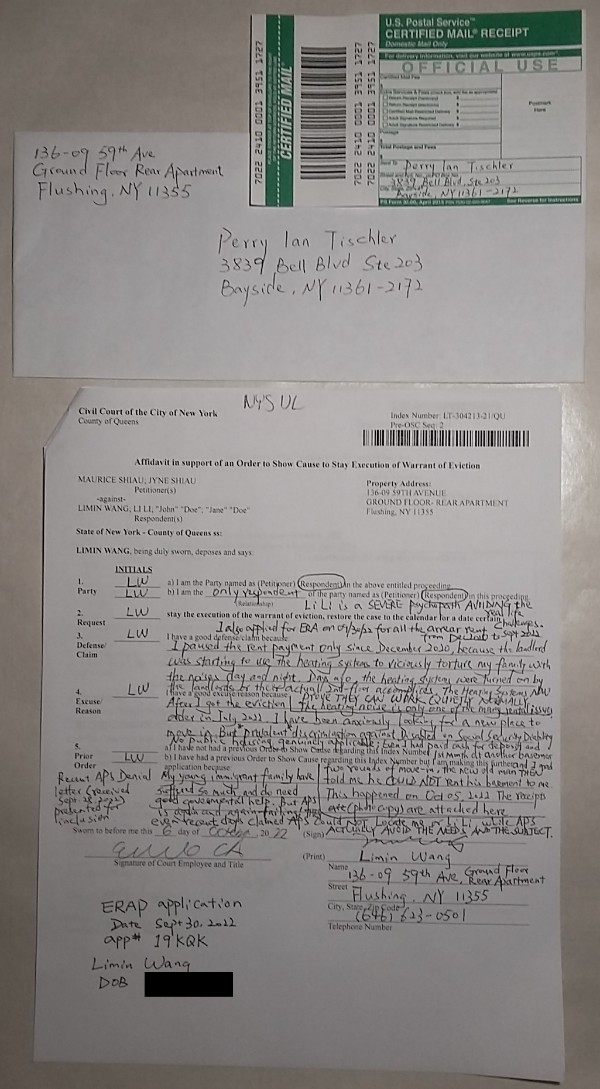 p6 My 10062022 OSC signed by court, added with ERA app number and my DOB, copy to landlordside Perry Ian Tischler.jpg