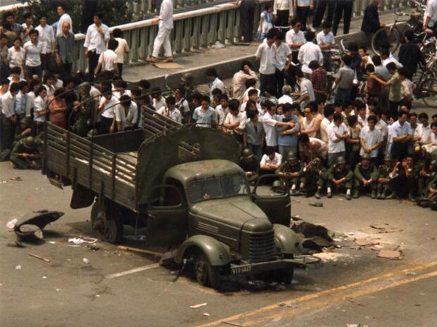 1989年6月4日清晨的北京街头。（六四档案图）