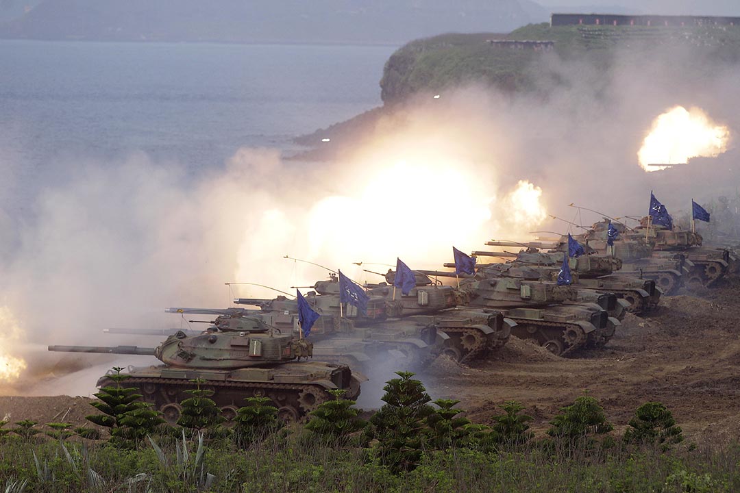 2013年，M60A3 坦克参加汉光军事演习。摄：Pichi Chuang/REUTERS