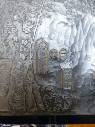 Rare Antique Ukiyo-e Cherrywood Carved Key Block by Kunisada/Toyokuni III - Picture 2 of 8