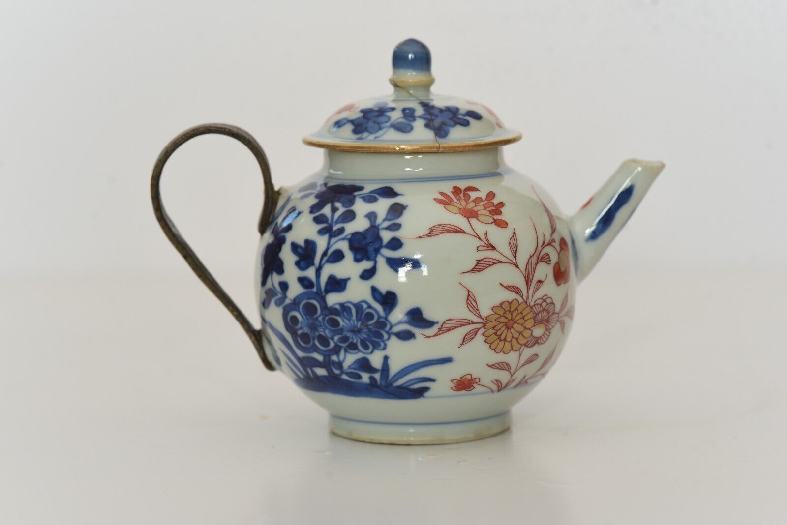 Antique 2 Chinese Teapots 17/18th Century Kangxi Period Imari Porcelain - Picture 1 of 17