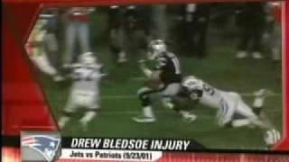 Mo Lewis Hit on Drew Bledsoe: Tom Brady's First NFL Game vs. the Jets, 2001  [VIDEO]