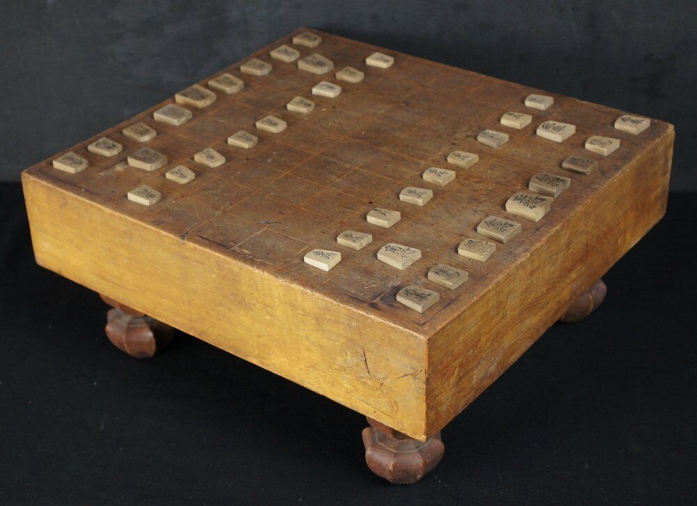 Japan chess Shogi wood board 1900s solid wood game - Picture 1 of 8