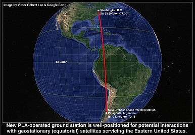 DC Patagonia line on globe 2.2M