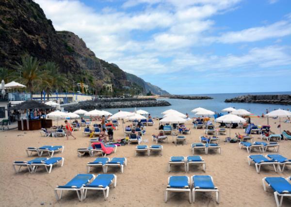 2024-06-11_124_The Manufactured Coastal Beach of Calheta Replacing the Dark Rocksand of the Volcanic Island w Beach Sand for Tourism.JPG