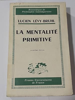 Imagen del vendedor de La mentalit primitive a la venta por Libros Ambig