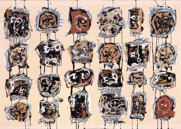 2024-06-16_19_Antonio Saura 24 Heads w Mixed Media on Paper0001.JPG