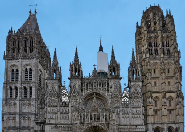 2024-06-21_02_St Ouen, St Maclou, & Notre Dame Famous for Its 3 Towers, Each in a Different Style Built & Rebuilt over a P.JPG