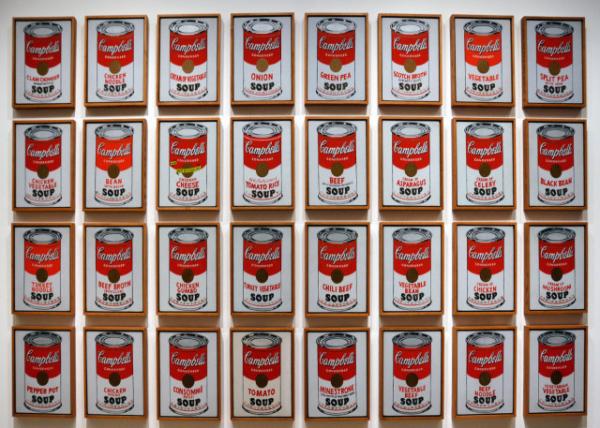 2024-10-19_325_Andy Warhol Cambell's Soup Cans 1962 Acrylic w Metallic Enamel Paint on Canvas_ 32 Panels0001.JPG