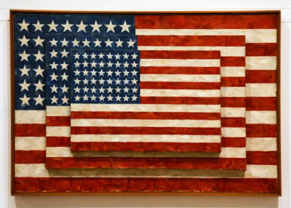 2025-03-15_95_Jasper Johns Three Flags 1958 Encaustic on Canvas0001.JPG