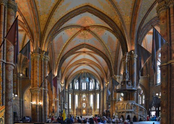 2017-07-11_Matthias Church_Pulpit Parapet w Neo-Romanesque Ornamental Painting ̳ʽװλ0001.JPG