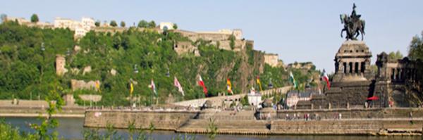 2017-08-19_Koblenz_Deutsches Eck between Rhine and Mosel Rivers w Ehrenbreitstein Fortress Ʋ״ġĦӽ紦־ʯ0001.JPG