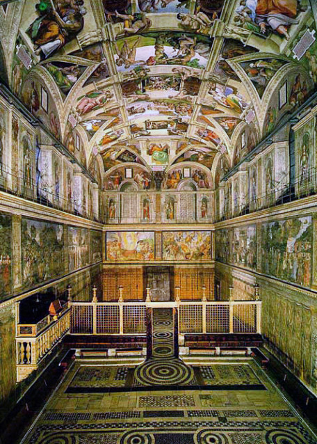 2015-07-04_Vatican_East Side of the Sistine Chapel from the Altar End w The Last Judgement ˹͢öࡤӼ̳ͷС0001.JPG