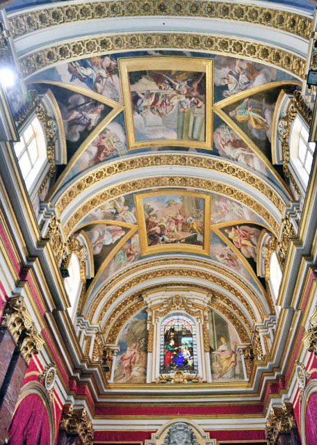 2015-07-01_Mdina_St Paul's Cathedral Built in Baroque Style_Arched Ceiling -80001.JPG
