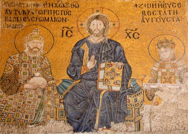 2015-06-26_Byzantine mosaic of Jesus Christ Sitting on Throne w Empress Zoe & Emperor Constantine IX Monomachus ռͥˡҮջʺͻʵ۾ʿ̹Īŵ˹һڱ0001.JPG