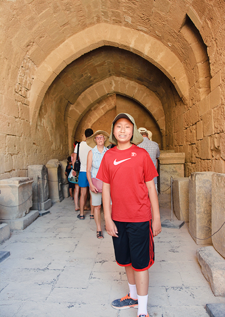 2015-06-17_Pedestals & Other Ancient Greek Stones in a Medieval Tunnel near the Medieval Gate to the Acropolis of Lindos.jpg