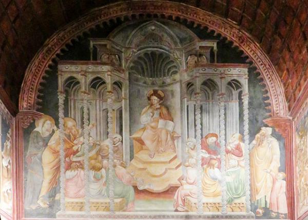 Chapel's Antechamber Fresco Depicting Jesus among the Doctors by an Anonymous 15th Century Painter.jpg