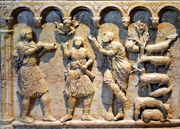 2018-07-10_Church_Sant'Elena_Belief on Baptismal Font ϴϸ0001.JPG