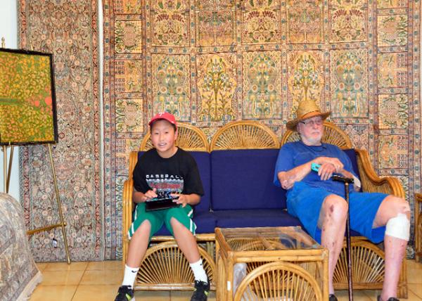 2013-12-16_Indian Hand-Knotted Rug in Silk & Cotton w All on a Quilted Cotton Ground, Surrounded on 4 Sides by Fringe of Silk & Gilt Thread.jpg