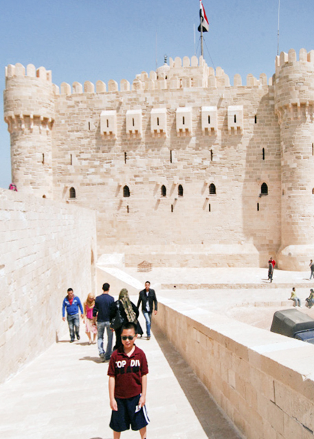 04-02-11_ Cidetal of Qaitbay_Closeup of the Citadel of Qaitbay 0001.JPG