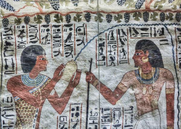 04-08-11_ Tombs of the Nobles_Sennefer on Right Receivng a Ritual @ Tomb of Sennefer, TT96.jpg