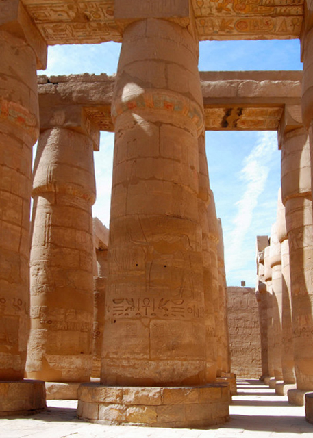 04-09-11_ Close Papyrus Umbel Capitals & Architrave on the Central Columns of the Hypostyle Hall رʽֽɯɡ״򶥶Բ-30001.JPG