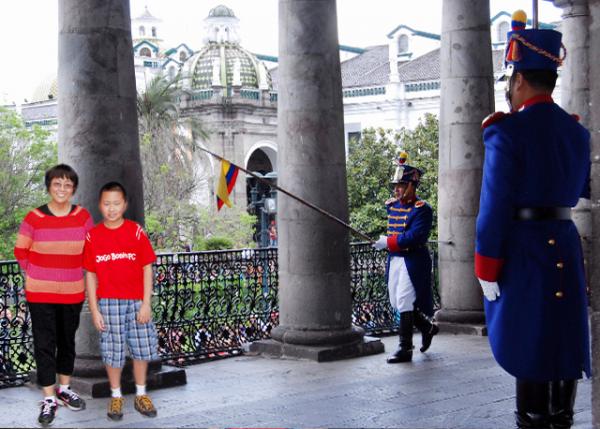 03-29-13_ Carondelet Palace_Guard Dressed in Traditional Ceremonial Costume  During a Presidential Parade in Plaza de la Independencia-1.jpg