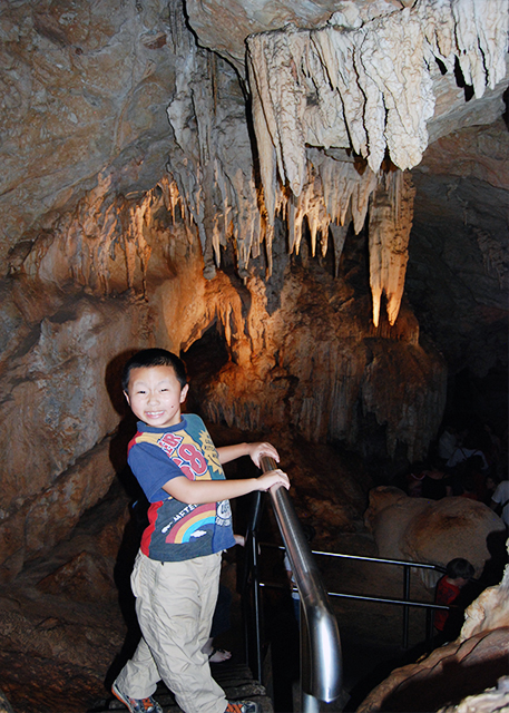 01-11-10_ Jenolan Caves_Stalagmite, a Type of Rock Formation due to the Accumulation of Material Deposited on the Floor from Ceiling Drippings.jpg