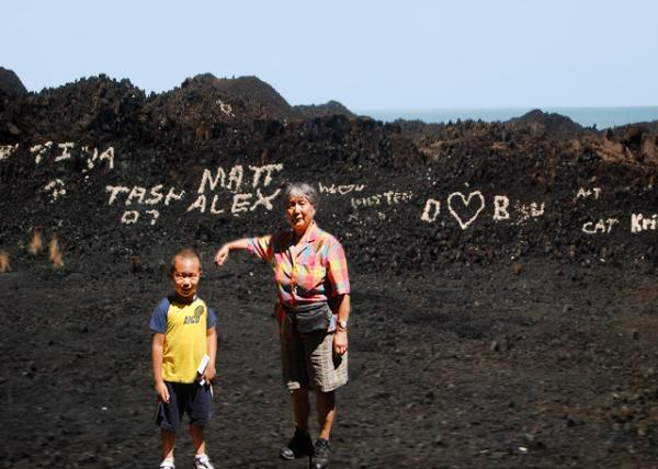 10-02-07_ Kona Coast_Graffiti on the Lava Flow in  the Unique, Stark Volcanic Landscapes-10001.jpg