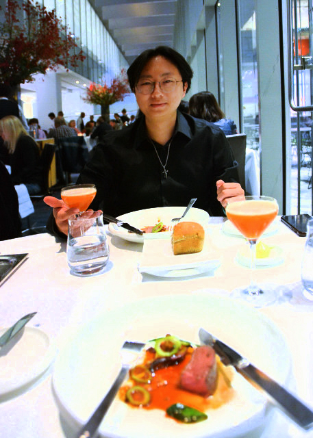 1761365091409746.jpg 2024-10-19_394_Venison Slow Roasted w Chanterelles & Puntarelle w Paper Plane in the Modern Whiskey Blend_ Blood Orange & Rhubarb Amari_ Bénédictine_ Clove0001.JPG