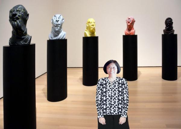 2024-10-19_366_Thomas Schütte Grey_ Blue_ Yellow_ Pink_ Black Ceramic Old Friend Revisited No. 27_ 21_18_ 8_ 6 2021 Glazed Ceramic on Steel Pedestal-10001.JPG