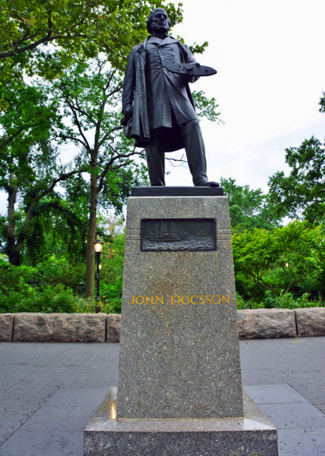 2022-09-25_Memorial of John Ericsson (1903) who helped to revolutionize military-maritime technology with his ironclad warship_ the Monitor.0001.JPG
