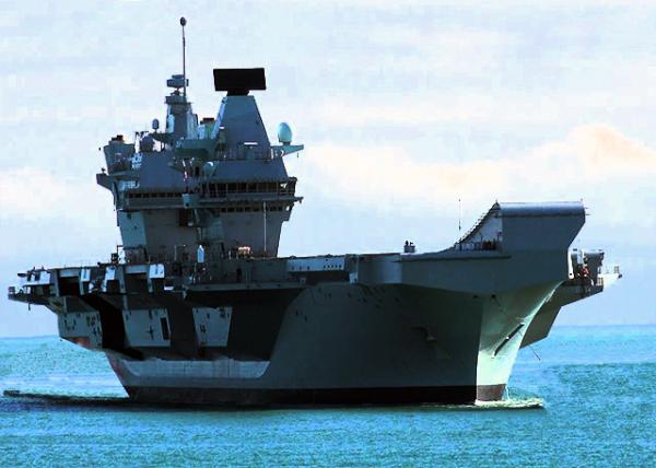 2022-09-25_HMS Queen Elizabeth, Flagship Aircraft Carrier of the Royal Navy to Host the Atlantic Future Forum, Anchored near the Statue of Liberty.jpg