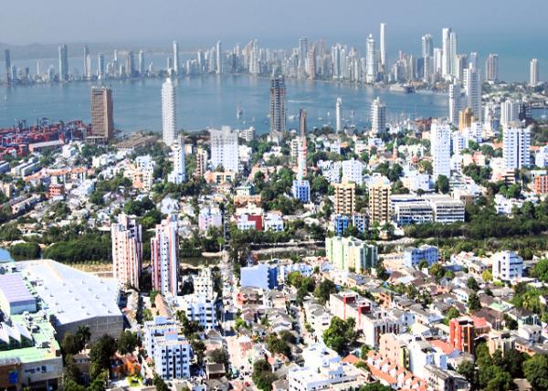 01-27-09_ Cityscape_Bocagrande Bay_Panorama of Cartagena City.JPG