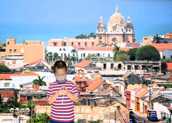 01-27-09_ Cityscape_Walled City of Cartagena as Seen from the Top of San Felipe de Barajas Castle-10001.jpg
