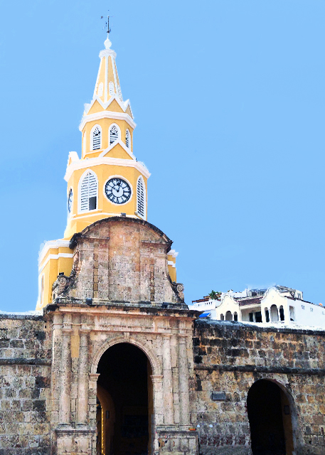 01-27-09_ Bldg_Baroque Puerta del Reloj, Built between 1704 & 1738, the Main City Walls Gate as One of the Most Successful Works of the Hispanic American School of Fortification.jpg