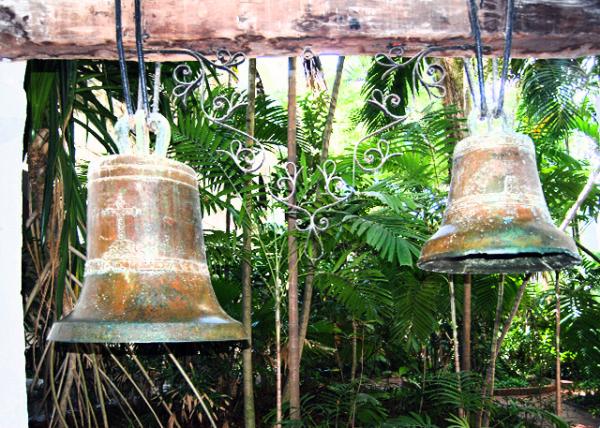 01-27-09_ Church San Pedro Claver_Cloister of the Sanctuary_Bronze Bells Rung in 1811 as Cartagena's Declaration of Its Independence from Spain.jpg