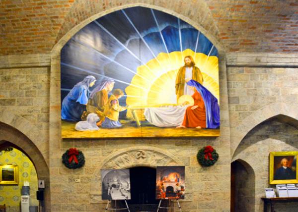 2021-12-15_Upper Hall_A Large Oil Painting of the Shepherds Visiting the Christ Child Hung above the Fireplace0001.JPG