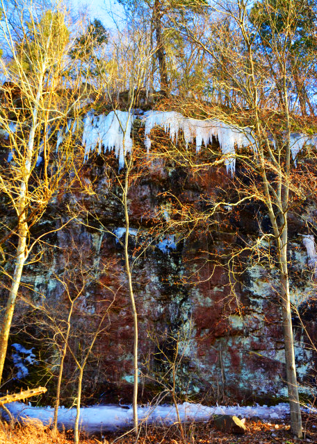 2022-02-11_Nockamixon Cliffs_The cliffs were formed eons ago when molten magma from the earths crust transformed sandstone & shale into harder rock.0001.JPG