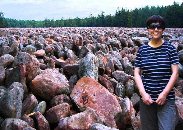 2010-09-02_ Hickory Run Boulder Field_Hard, Gray-Red, Medium-Grained Sandstone & Conglomeratic Sandstone from the Catskill Formation ӲĻҺɫɰҺèϪʯɰ0001.jpg