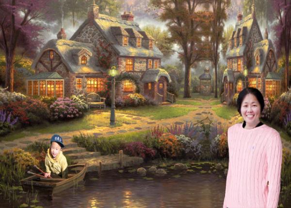 2005-03-25_Sunset on Lamplight Lane on Canvas_Painting Art by Thomas Kinkade Studios_10001.JPG