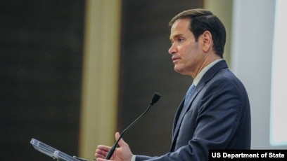 资料照片：美国国务卿卢比奥。(2025年10月24日)