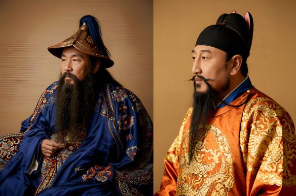 元顺帝与朱棣画像 AI 真人化对比.jpeg
