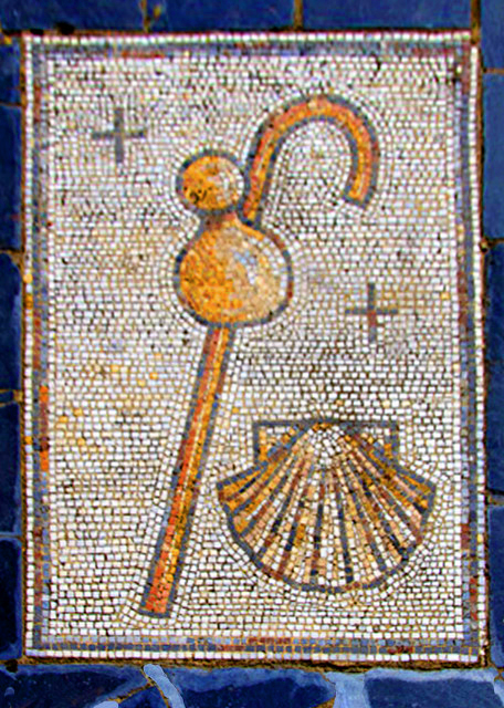 2024-06-15_44_Pilgrimage Symbols w a Staff_ a Gourd_ & a Scallop Shell Depicted to St James_ the Patron Saint of Spain0001.JPG