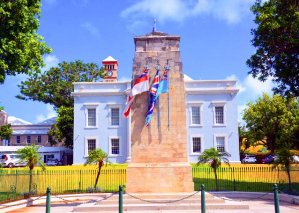 2024-08-08_21_Cenotaph Honoring  Bermuda's War Dead Built in 1920 from Limestone &  a Replica of the One in Whitehall_ London & & Cabinet Bldg  Home to Bermuda's Senate 0001.JPG