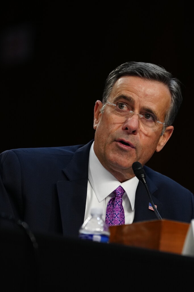 中央情报局局长约翰·拉特克利夫在周三的听证会上。