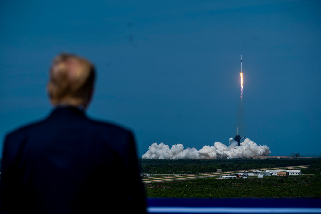 2020��5�£���������ͳ���׸������ڷ��ʿ���Ϻ������ģ��ۿ�SpaceX�Ļ�����䡣