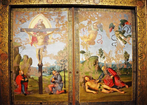 1775493167209232.jpg 2026-04-04_041_Raphael, Processional Banner The Holy Trinity w Saints Sebastian & Roch, 1497–99, Oil on Canvas0001.jpg