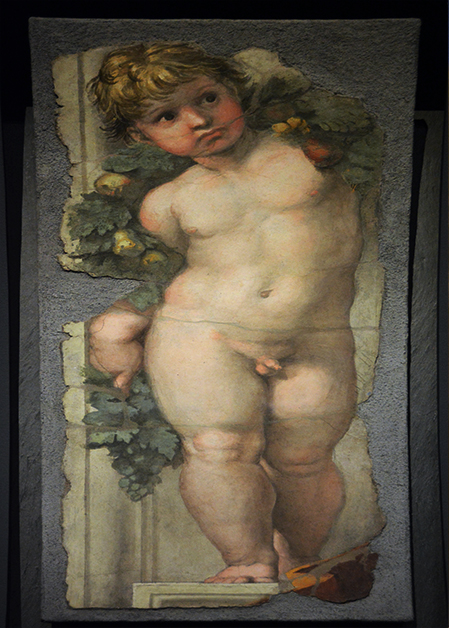 1775493176690139.jpg 2026-04-04_075_Raphael, Standing Putto Bearing a Garland on a Curved Plaster Surface, c 1512, Detached Fresco Fragment w a Layer of Surface Plaser, Adheared to Cork & Anchored to a Cadorite Sla0001.jpg